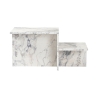 Asymmetrische salontafel modern design met 2 planken Harmony Voorraad