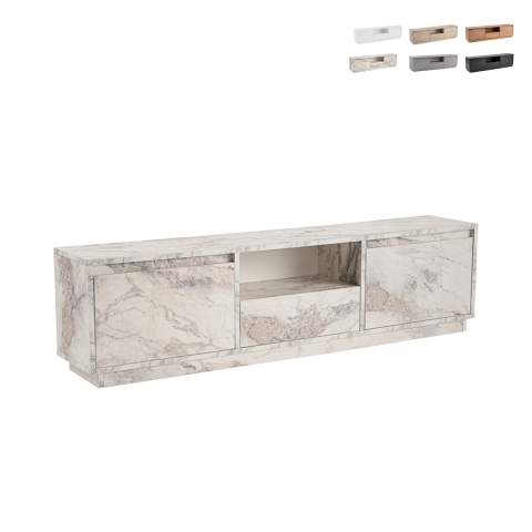 Mobiele tv-standaard met 3 klepdeuren 160x29cm Vanguard Aanbieding