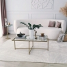 Rechthoekige salontafel van glas en metaal 94x64x35cm Sun Aanbieding
