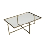 Rechthoekige salontafel van glas en metaal 94x64x35cm Sun Karakteristieken