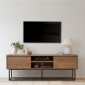 Industrieel modern TV-meubel 140x40x50cm van hout en metaal Rodez Aanbieding