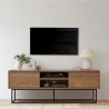 Industrieel modern TV-meubel 140x40x50cm van hout en metaal Rodez Aanbieding