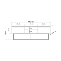Industrieel modern TV-meubel 140x40x50cm van hout en metaal Rodez Kortingen