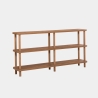 Consoletafel en boekenkast voor woonkamer en hal 150x35x75cm in natuurlijk hout Raca Verkoop