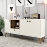 Witte en houten dressoir voor woonkamer 180x35cm met deuren Napoli Verkoop