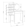 Witte make-up tafel met ronde spiegel en planken Mup Korting