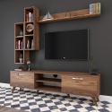 TV-meubelwand met plank en open vakken 180x35cm Mary Aanbod