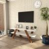 Design TV-meubel 120cm wit en hout met 2 planken Basic Verkoop
