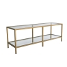 Moderne mobiele tv-meubel van metaal en glas 130cm Goldy Keuze