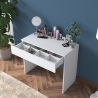 Mobiele witte make-uptafel met lade en 8 vakken Uppy Kortingen