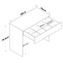 Mobiele witte make-uptafel met lade en 8 vakken Uppy Catalogus