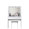 Mobiele make-upstation met lade, LED-spiegel en krukje Tabs Keuze
