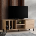 Moderne tv-meubel 140cm hout met deur en 5 vakken Bodegas Aanbieding