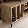 Moderne tv-meubel 140cm hout met deur en 5 vakken Bodegas Korting