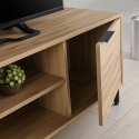 Moderne tv-meubel 140cm hout met deur en 5 vakken Bodegas Kortingen
