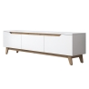 Moderne TV-kast 180cm wit en hout met 3 deuren Amelia Catalogus