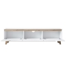Moderne TV-kast 180cm wit en hout met 3 deuren Amelia Model