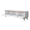 Moderne TV-kast 180cm wit en hout met 3 deuren Amelia Karakteristieken