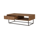 Moderne salontafel met open vak en lade in hout Dale Verkoop