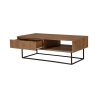 Moderne salontafel met open vak en lade in hout Dale Verkoop