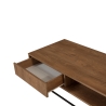 Moderne salontafel met open vak en lade in hout Dale Kortingen