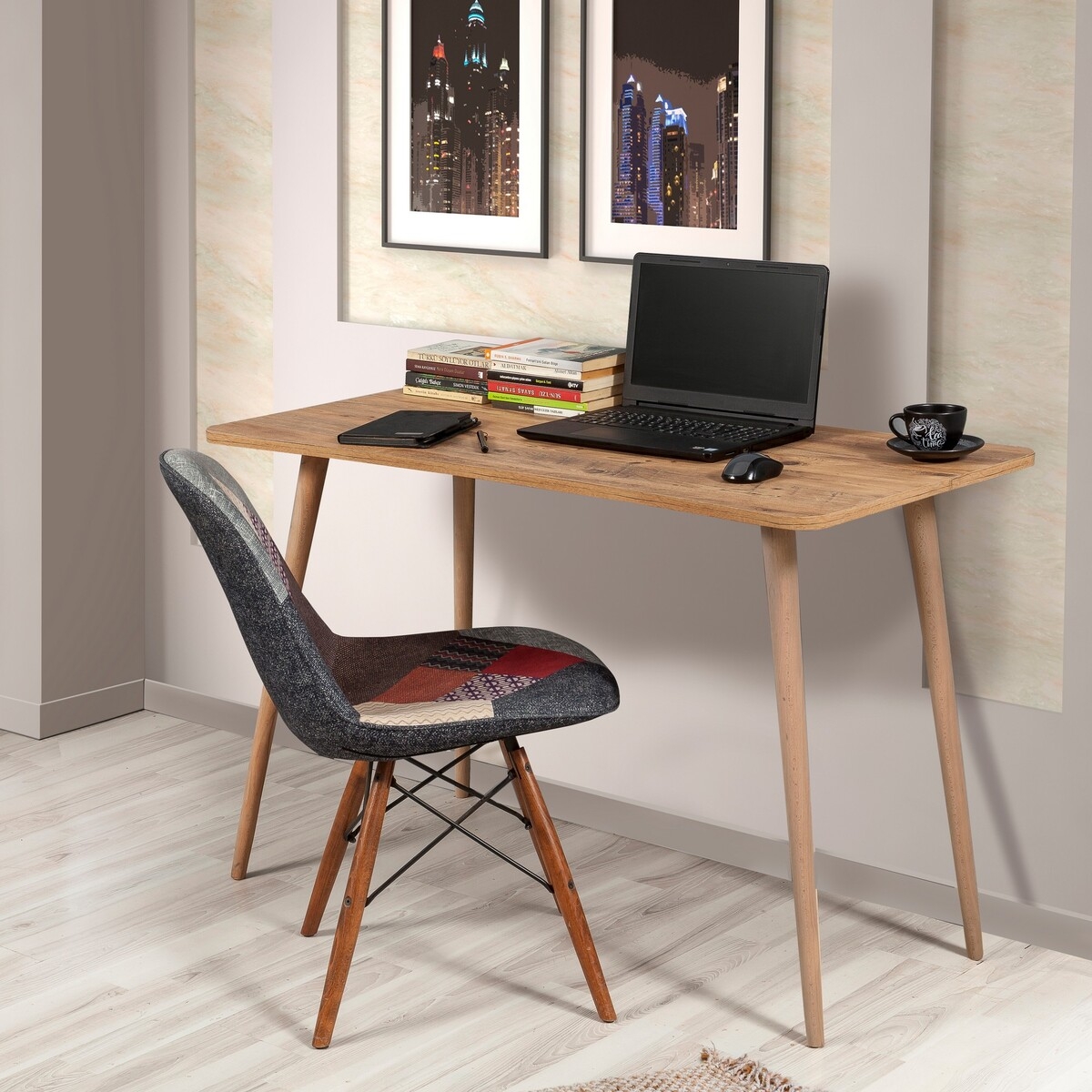 Moderne houten bureautafel 120x60cm natuurlijk Fabio Aanbieding Moderne houten bureautafel 120x60cm natuurlijk Fabio Aanbieding