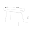 Moderne houten bureautafel 120x60cm natuurlijk Fabio Voorraad