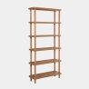Moderne houten boekenkast met 5 schappen 80x168x28cm naturel Gala Verkoop