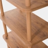 Moderne houten boekenkast met 5 schappen 80x168x28cm naturel Gala Aanbod
