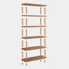 Moderne houten boekenkast met 5 schappen 80x168x28cm naturel Gala Korting