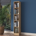 Hoge en smalle wandboekenkast 170cm met 5 houten planken Wally Verkoop