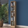 Hoge en smalle wandboekenkast 170cm met 5 houten planken Wally Verkoop