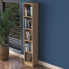 Hoge en smalle wandboekenkast 170cm met 5 houten planken Wally Aanbod