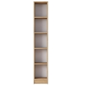 Hoge en smalle wandboekenkast 170cm met 5 houten planken Wally Korting
