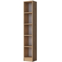 Hoge en smalle wandboekenkast 170cm met 5 houten planken Wally Kortingen