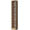 Hoge en smalle wandboekenkast 170cm met 5 houten planken Wally Kortingen