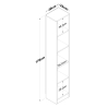 Hoge en smalle wandboekenkast 170cm met 5 houten planken Wally Catalogus