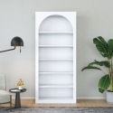 Wandplank design 180x31x80cm boogvormig wit met 5 planken Curvy Korting