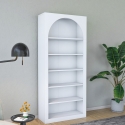 Wandplank design 180x31x80cm boogvormig wit met 5 planken Curvy Kortingen