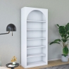 Wandplank design 180x31x80cm boogvormig wit met 5 planken Curvy Kortingen