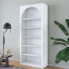Wandplank design 180x31x80cm boogvormig wit met 5 planken Curvy Catalogus