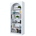 Wandplank design 180x31x80cm boogvormig wit met 5 planken Curvy Keuze