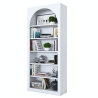 Wandplank design 180x31x80cm boogvormig wit met 5 planken Curvy Keuze