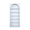 Wandplank design 180x31x80cm boogvormig wit met 5 planken Curvy Karakteristieken