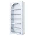 Wandplank design 180x31x80cm boogvormig wit met 5 planken Curvy Afmetingen