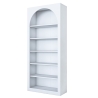 Wandplank design 180x31x80cm boogvormig wit met 5 planken Curvy Afmetingen