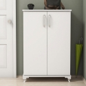 Multifunctioneel dressoir en schoenenkast voor in de hal met 2 deuren en 5 vakken Asta Aanbod