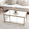 Moderne salontafel 90x60cm van metaal en glas Astro Aanbod