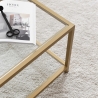 Moderne salontafel 90x60cm van metaal en glas Astro Catalogus