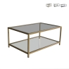 Moderne salontafel 90x60cm van metaal en glas Astro Aanbieding